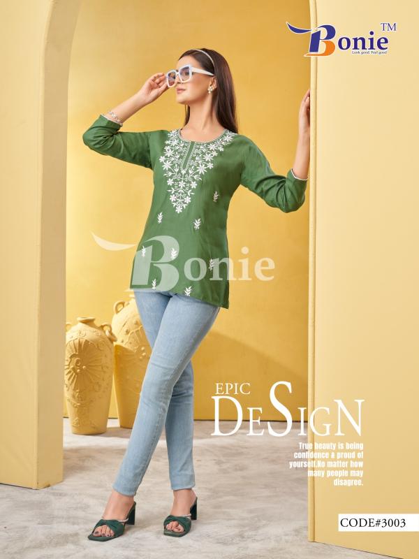 Bonie Aisha Vol 3 Stylish Rayon Lucknowi Ladies Top Collection